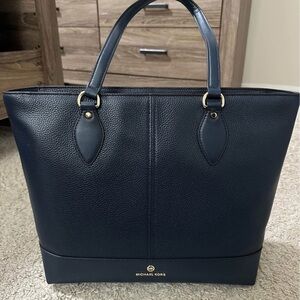 Michael Kors Black Leather Tote Bag